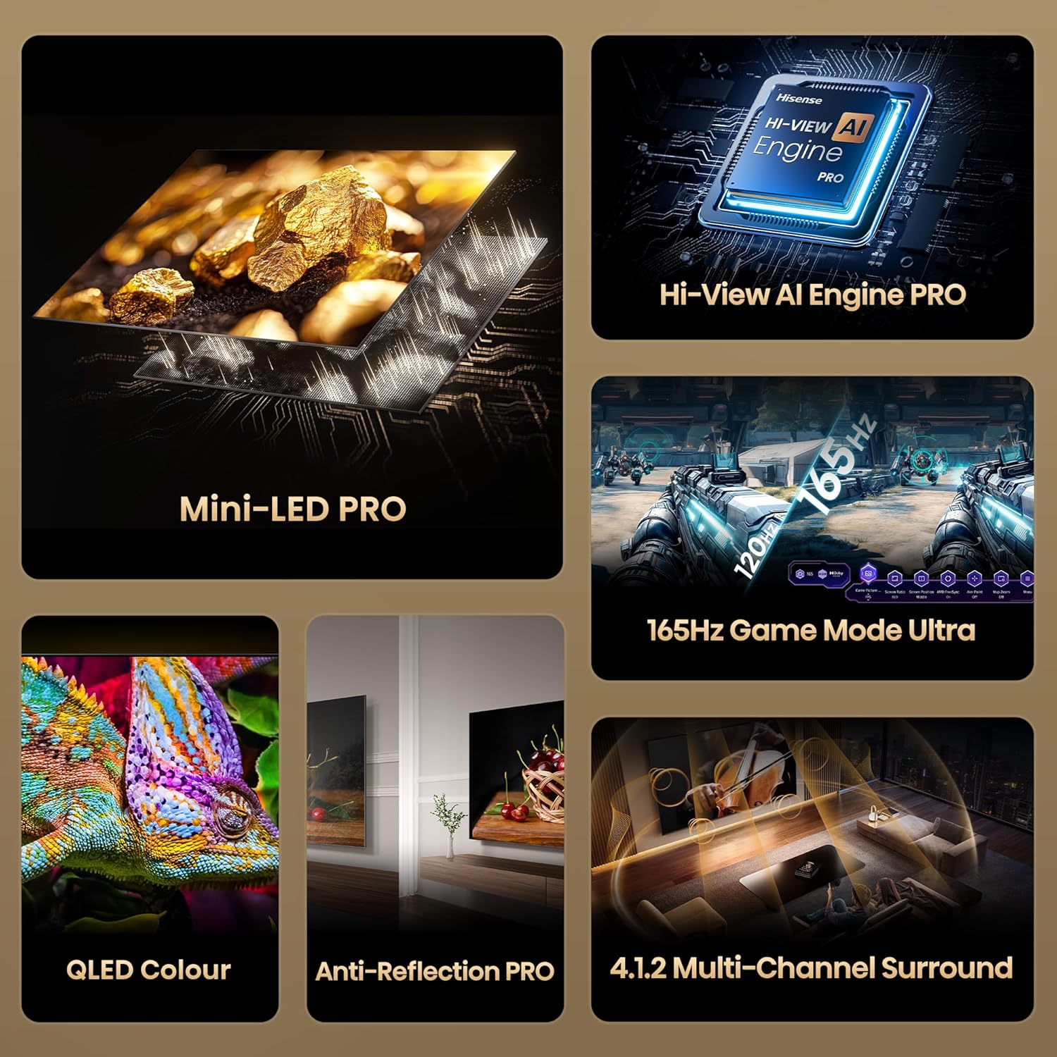 Hisense Smart Mini LED PRO TV 75U8Q 4K