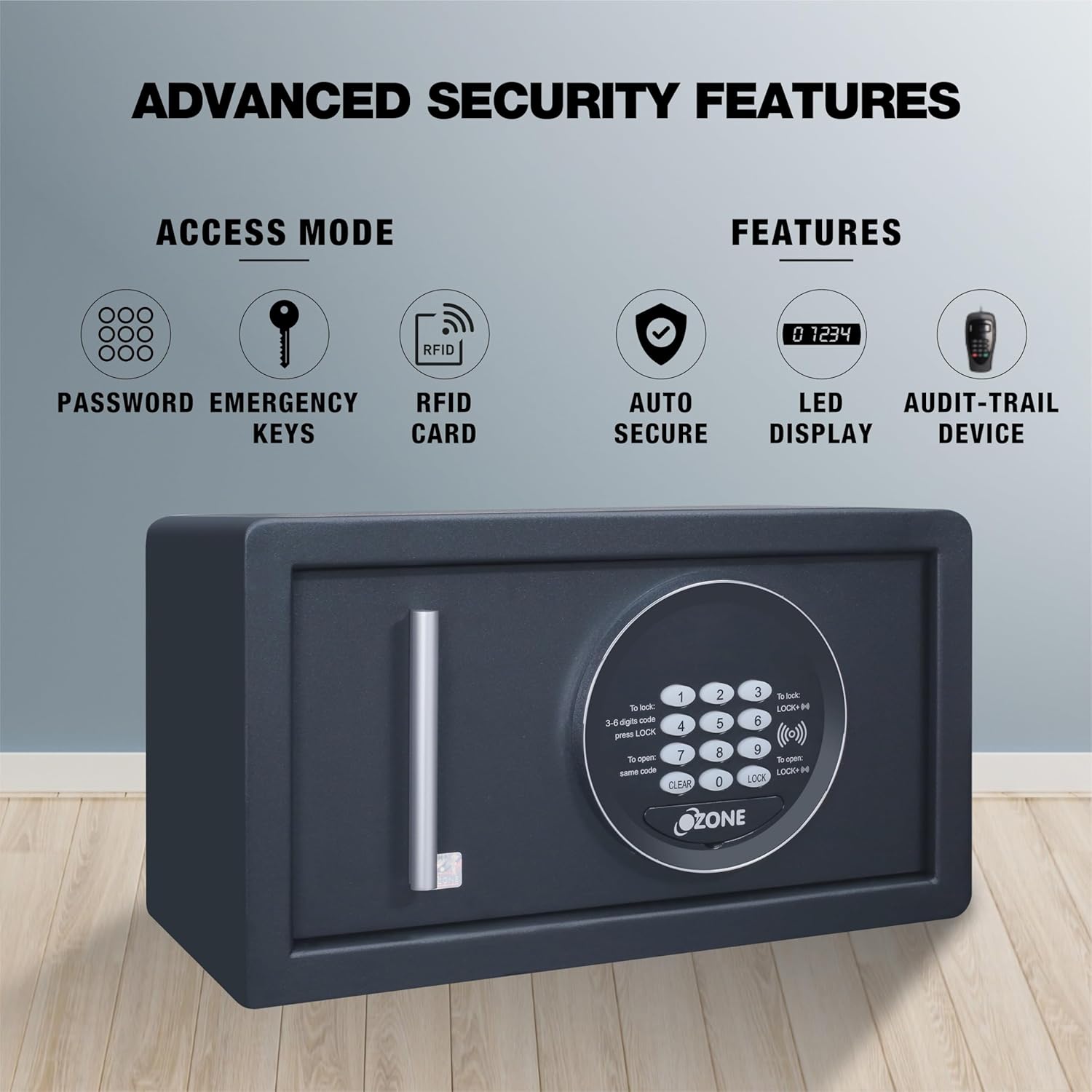 Ozone 9.8 L Digital Safe Locker