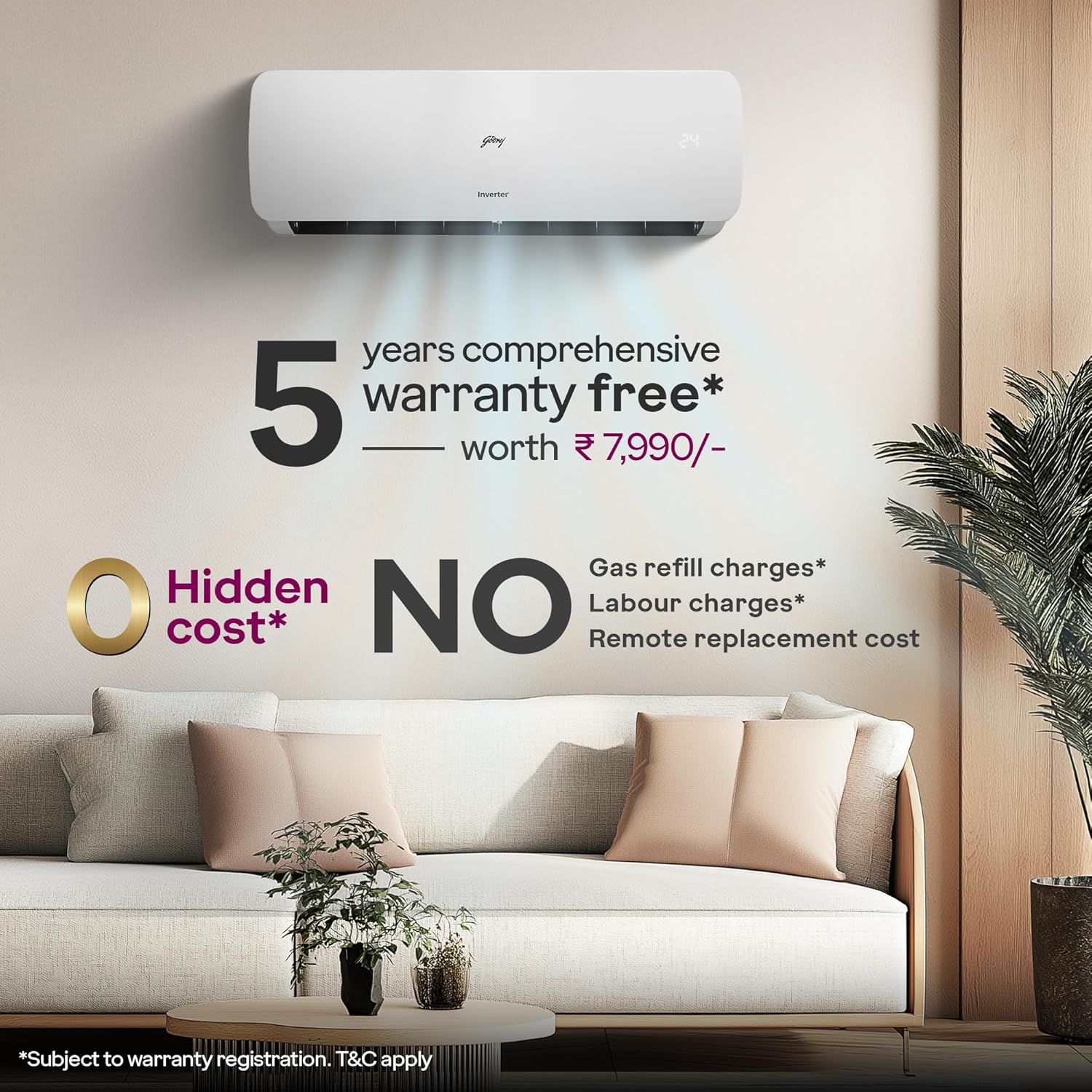 #Godrej Split Inverter AC