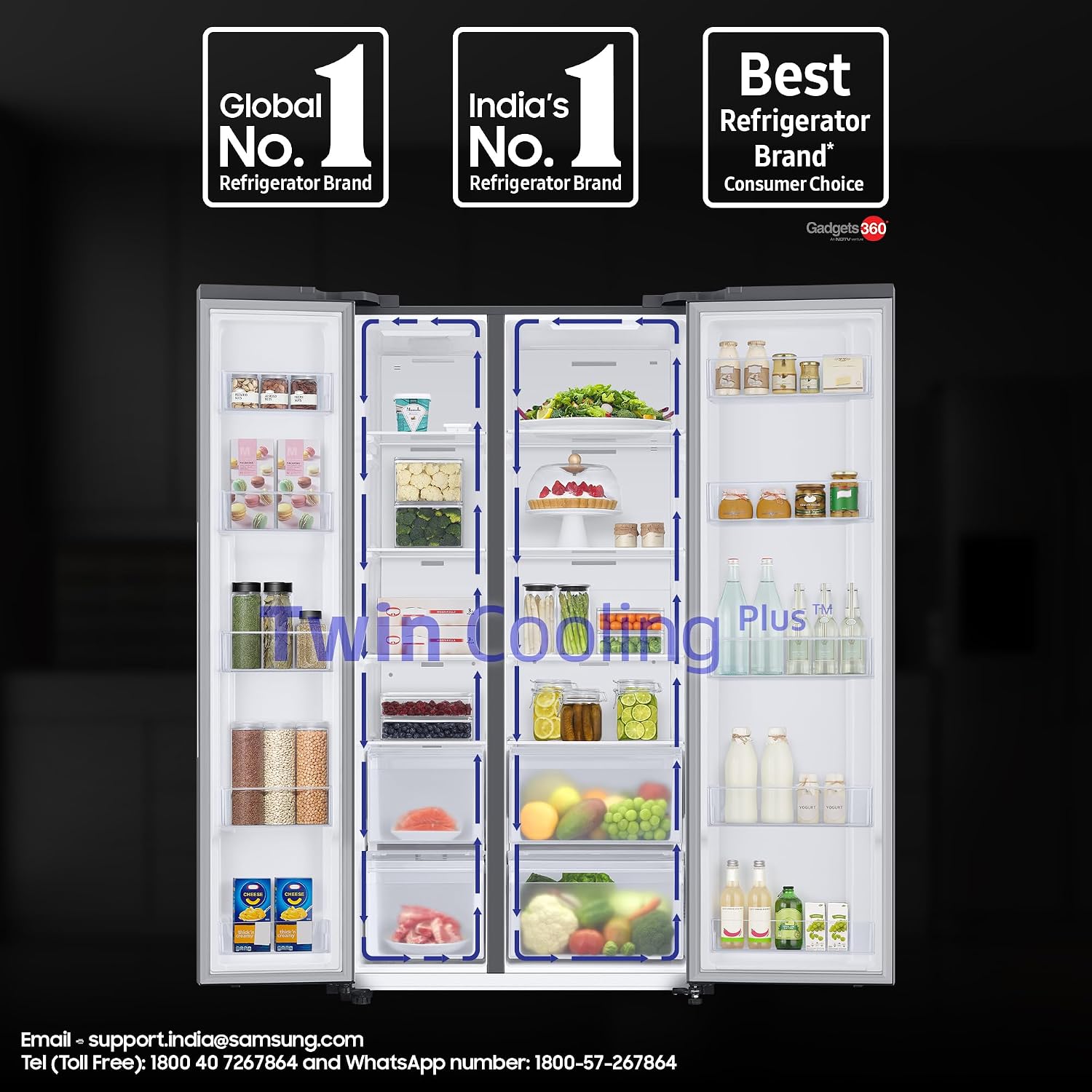 Samsung 653L 2 Star Side by Side Refrigerator