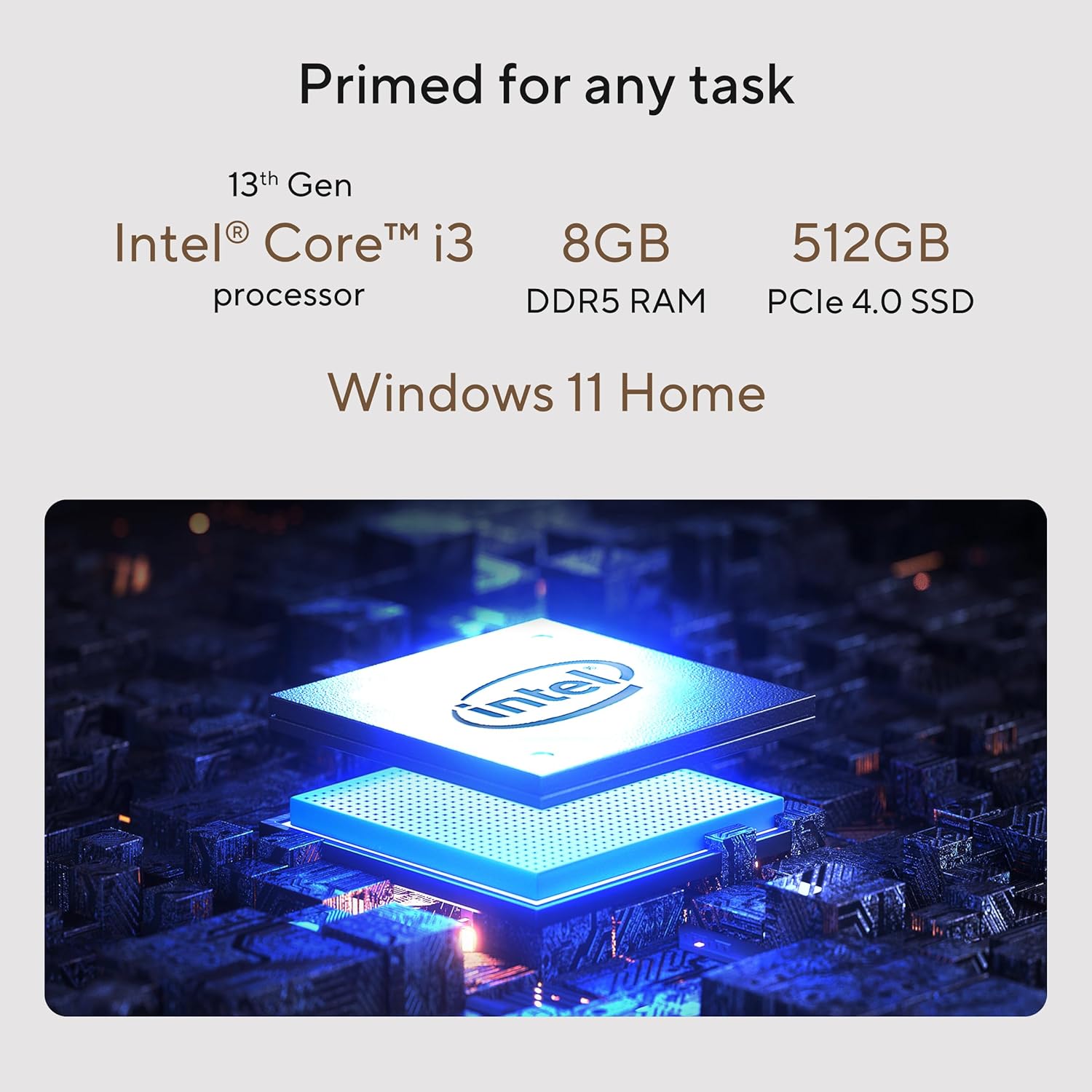 ASUS Mini Tower PC Desktop i3 13th Gen 8GB 512GB