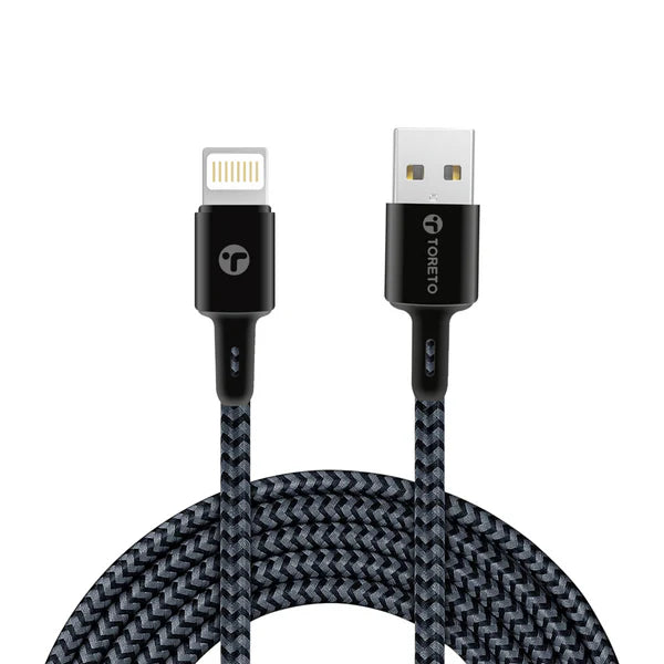 Toreto 910N TOR Braided iPhone Cable 25W: Durable & Fast Charging Solution – Dura 10