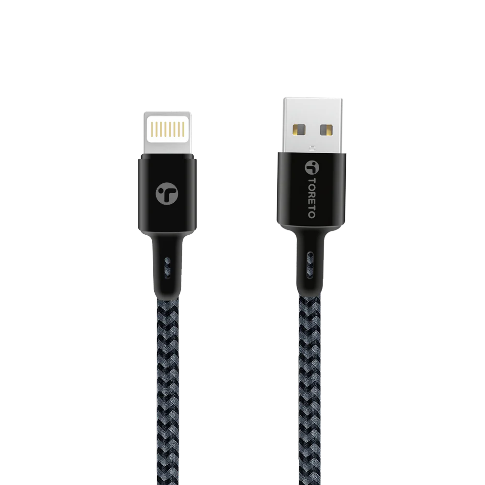 Toreto 910N TOR Braided iPhone Cable 25W: Durable Fast Charging Solution – Dura 10
