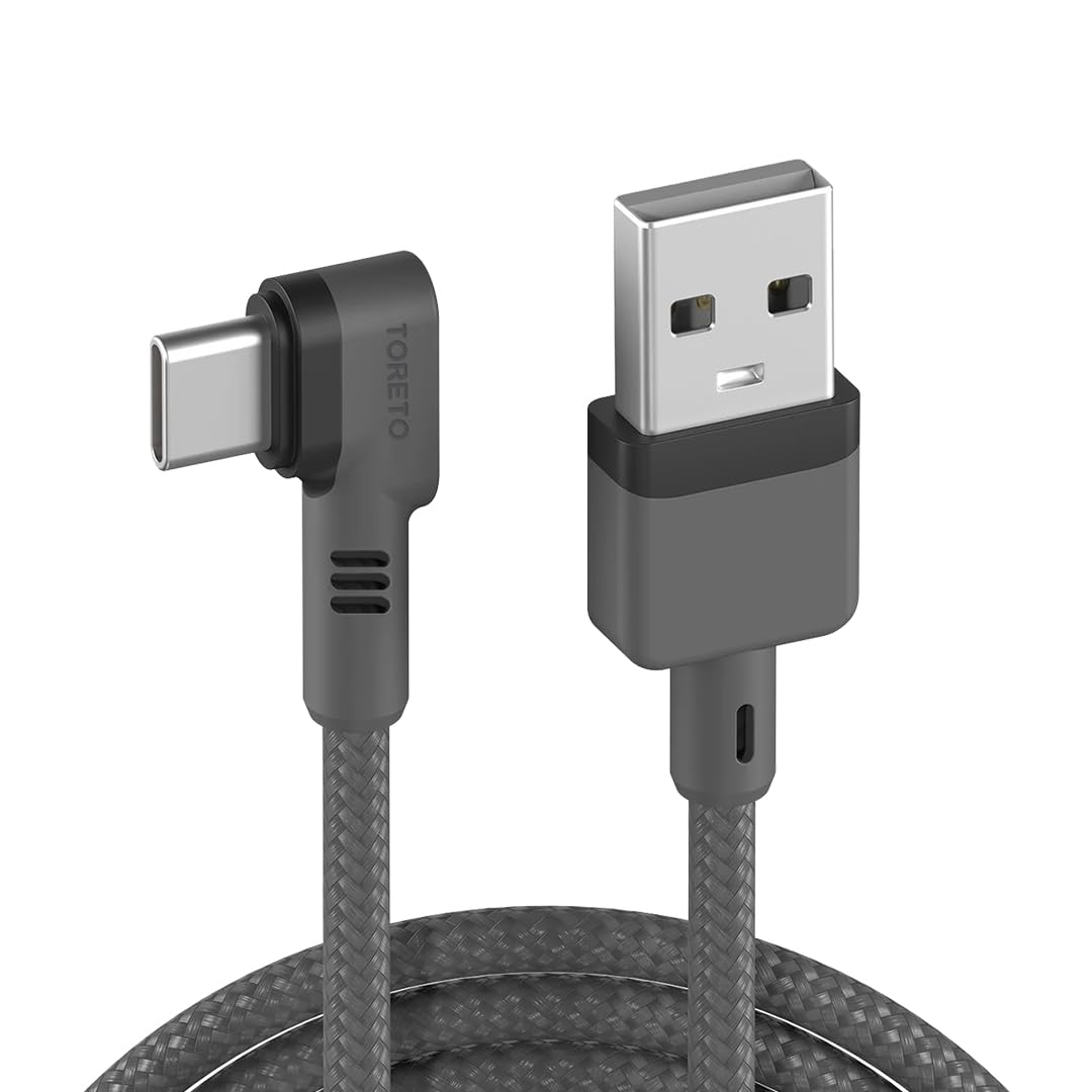 Toreto DURA L3 Fast Charging 3A USB to Type-C Cable 1.Meter with Charge & Sync Function for All Type-C Devices