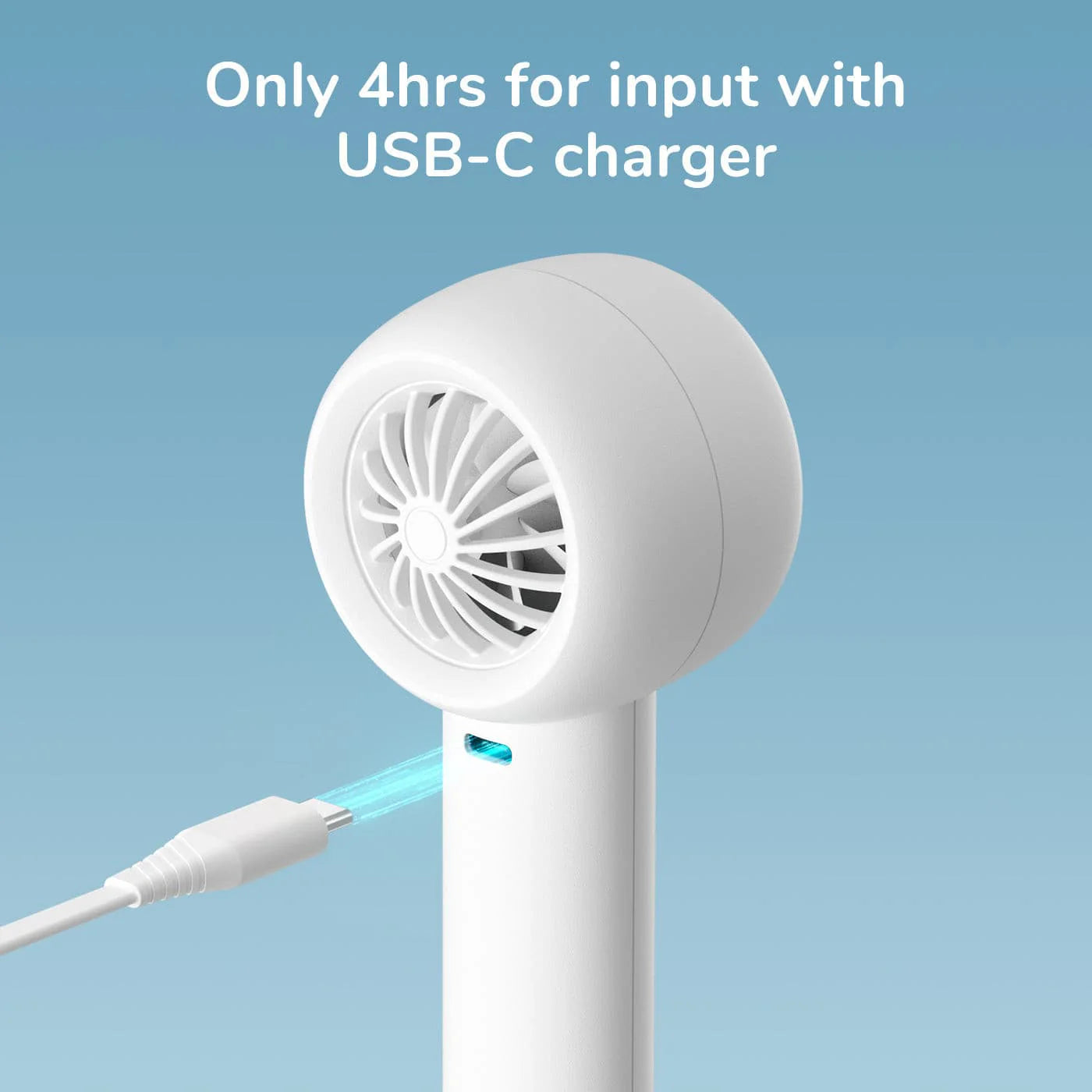 JISULIFE Handheld Fan Life5 L Brown 4500mAh with USB-C charger, fast 4-hour recharge for portable cooling
