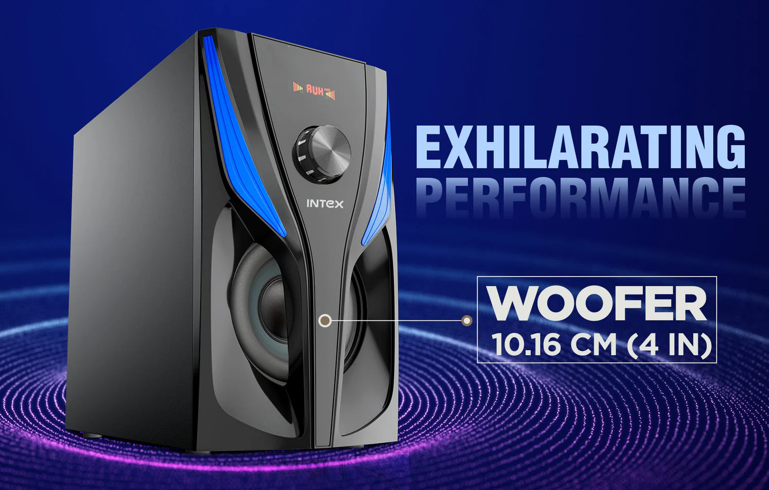 Roar R 800 5.1 CH Multimedia Speaker showcasing exhilarating performance and a 10.16 cm woofer for deep bass.
