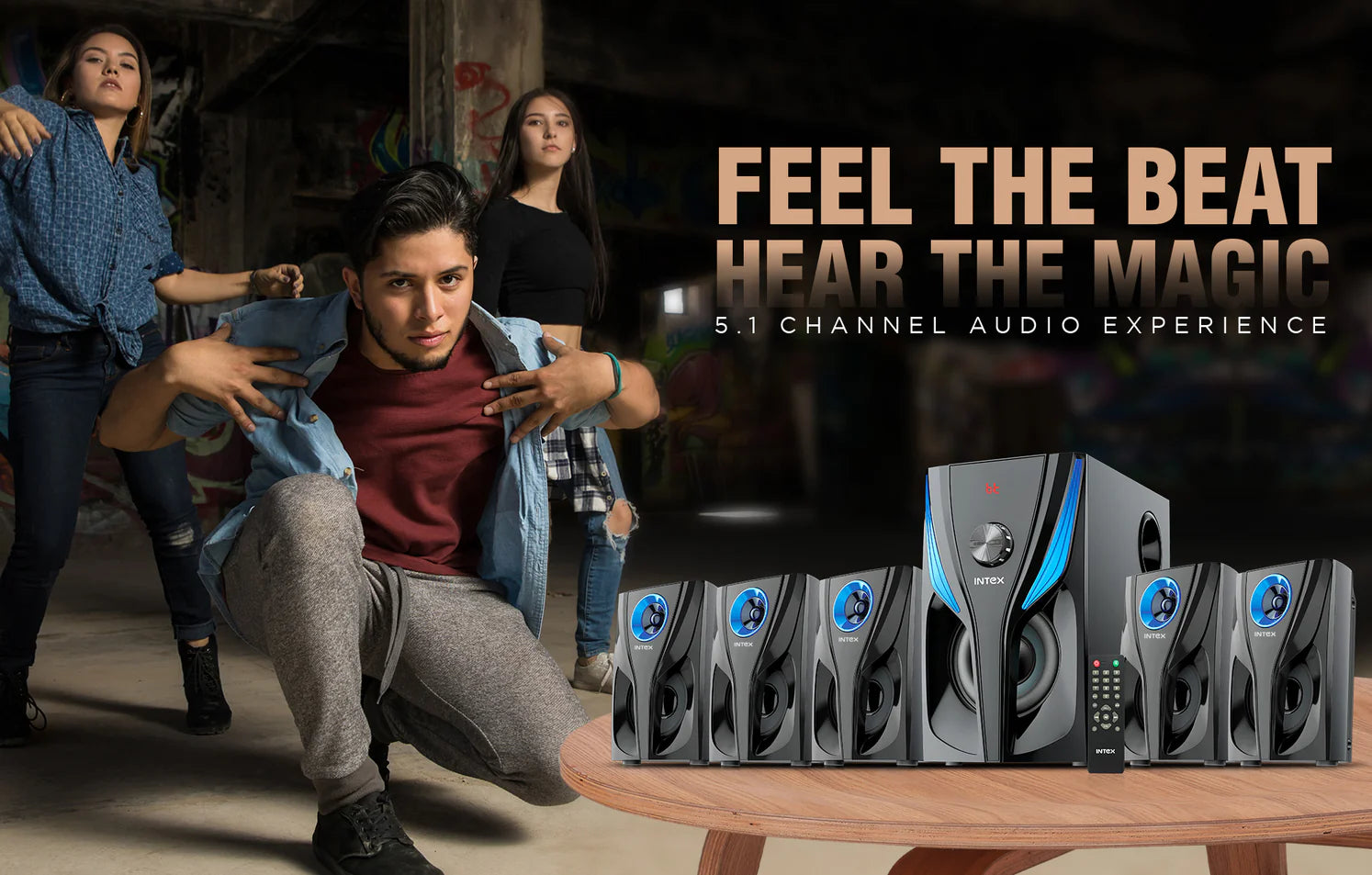 Roar R 800 5.1 CH Multimedia Speaker with deep bass for an immersive audio experience.