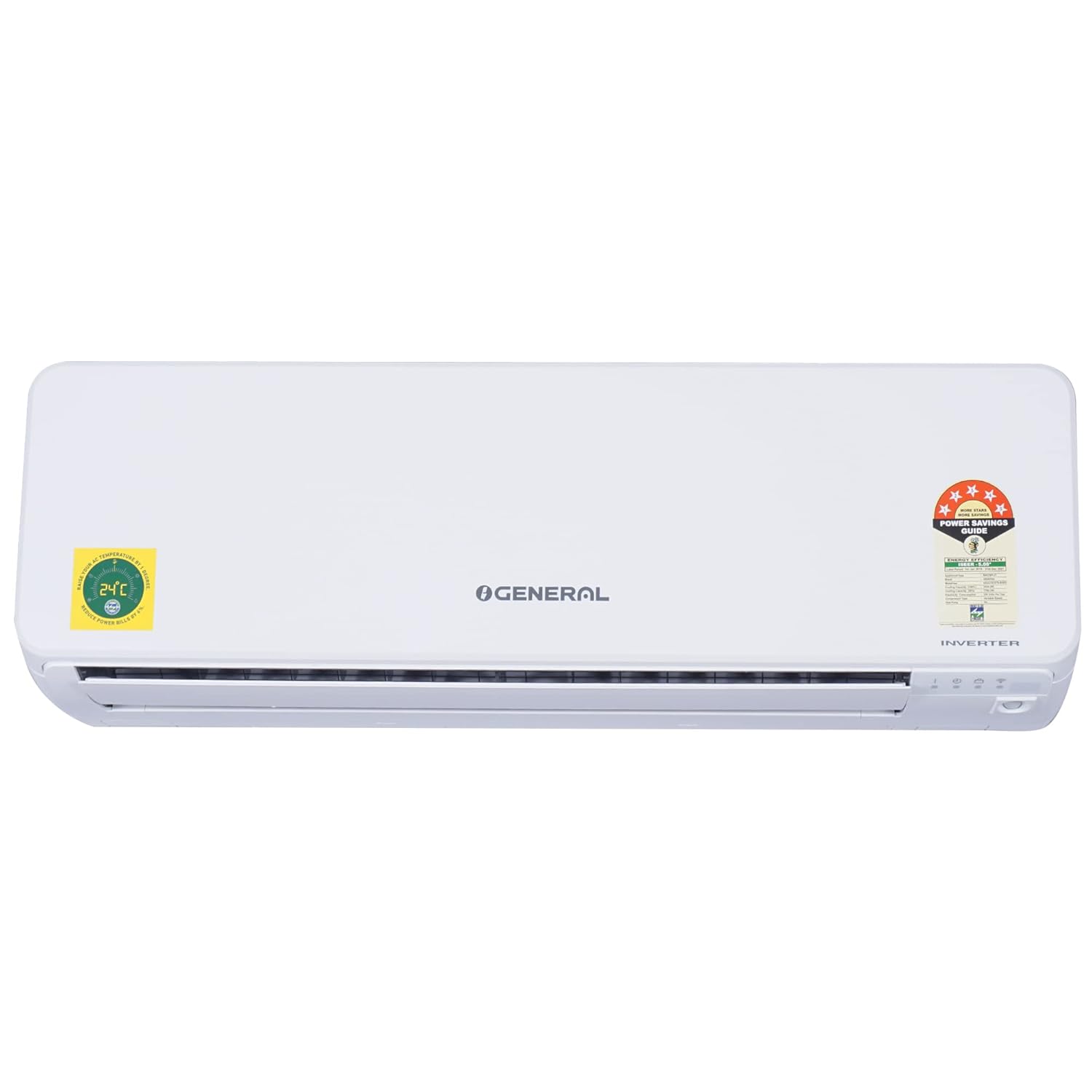 O'General 1 Ton 5 Star EFFICIENT & TROPICAL Inverter Split AC (Copper Condenser  ASGG12CGTB-B  White)