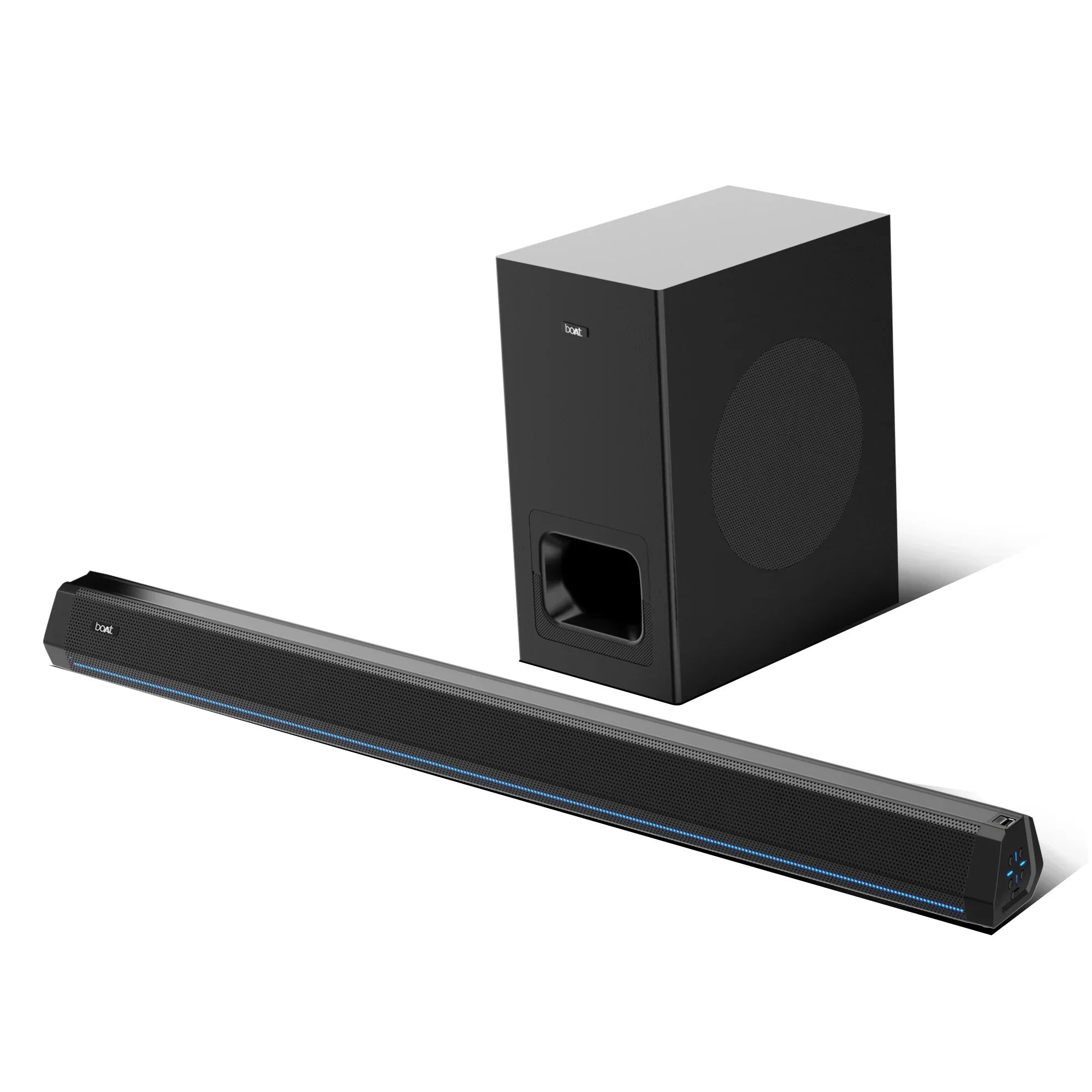 boAt Aavante Bar Maven Pro Soundbar with 320 Watts RMS boAt Signature Sound- 2.1 Channel Audio with Wireless Subwoofer- Multi Connectivity : Bluetooth v5.3- AUX- USB & HDMI and Master Remote Control (Premium Black)