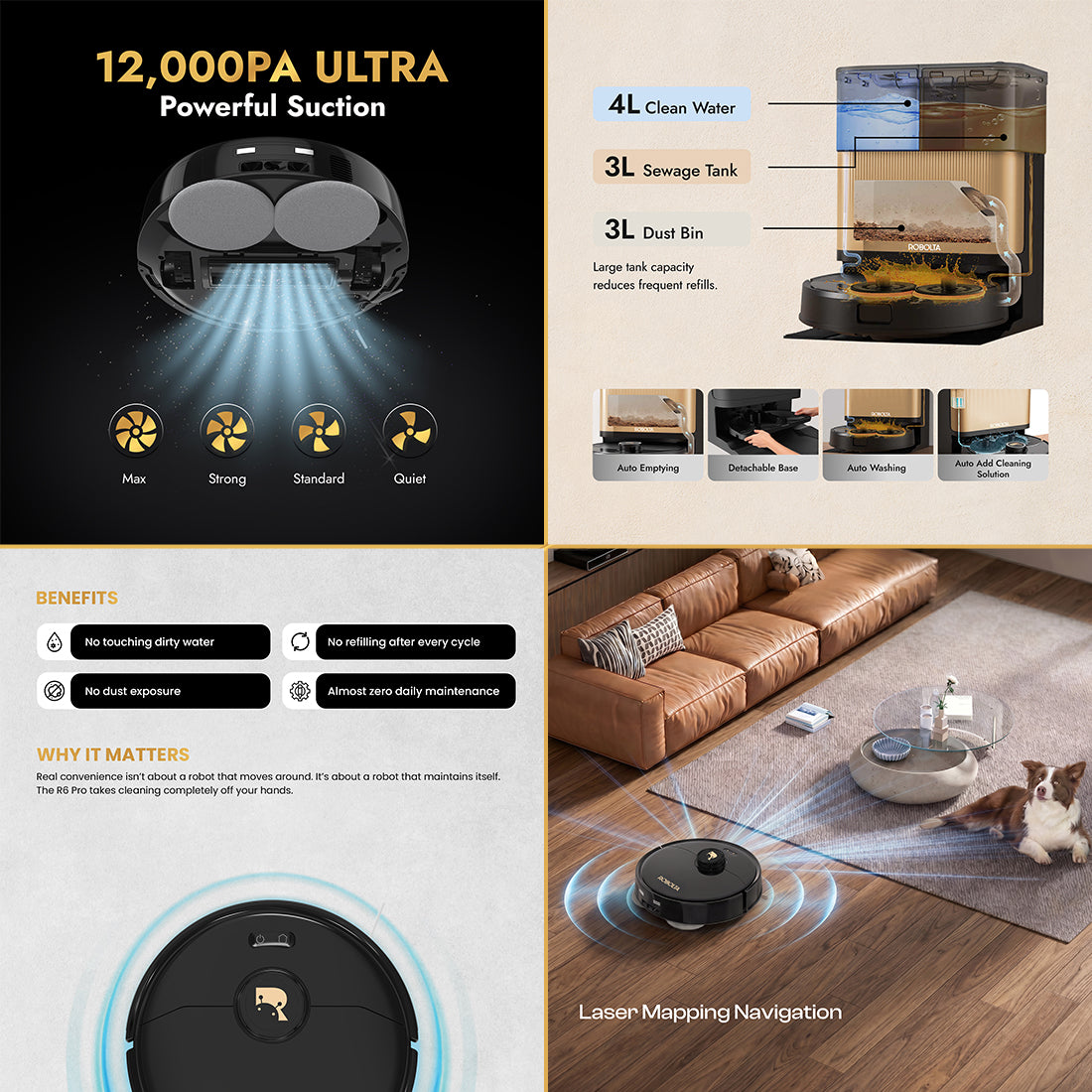 ROBOLTA R6 Pro Robot Vacuum Cleaner
