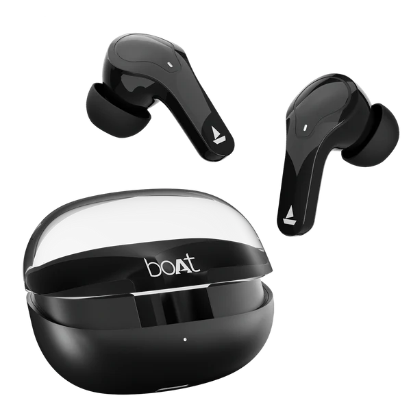 boAt Airdopes 311 Pro- 50HRS Battery- Fast Charge- Dual Mics ENx Tech- Transparent LID- Low Latency- IPX4- IWP Tech- v5.3 Bluetooth Earbuds- TWS Ear Buds Wireless Earphones with mic