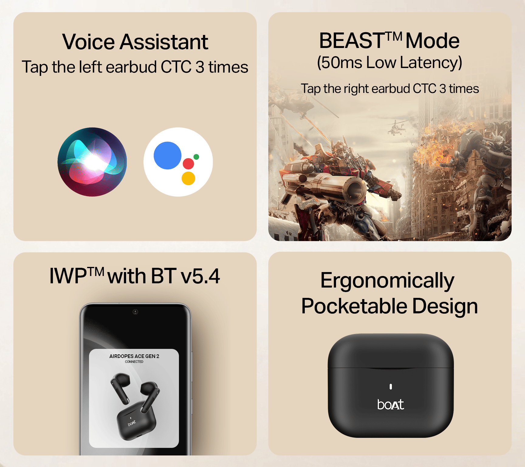 #Color_Shadow Black boAt Airdopes