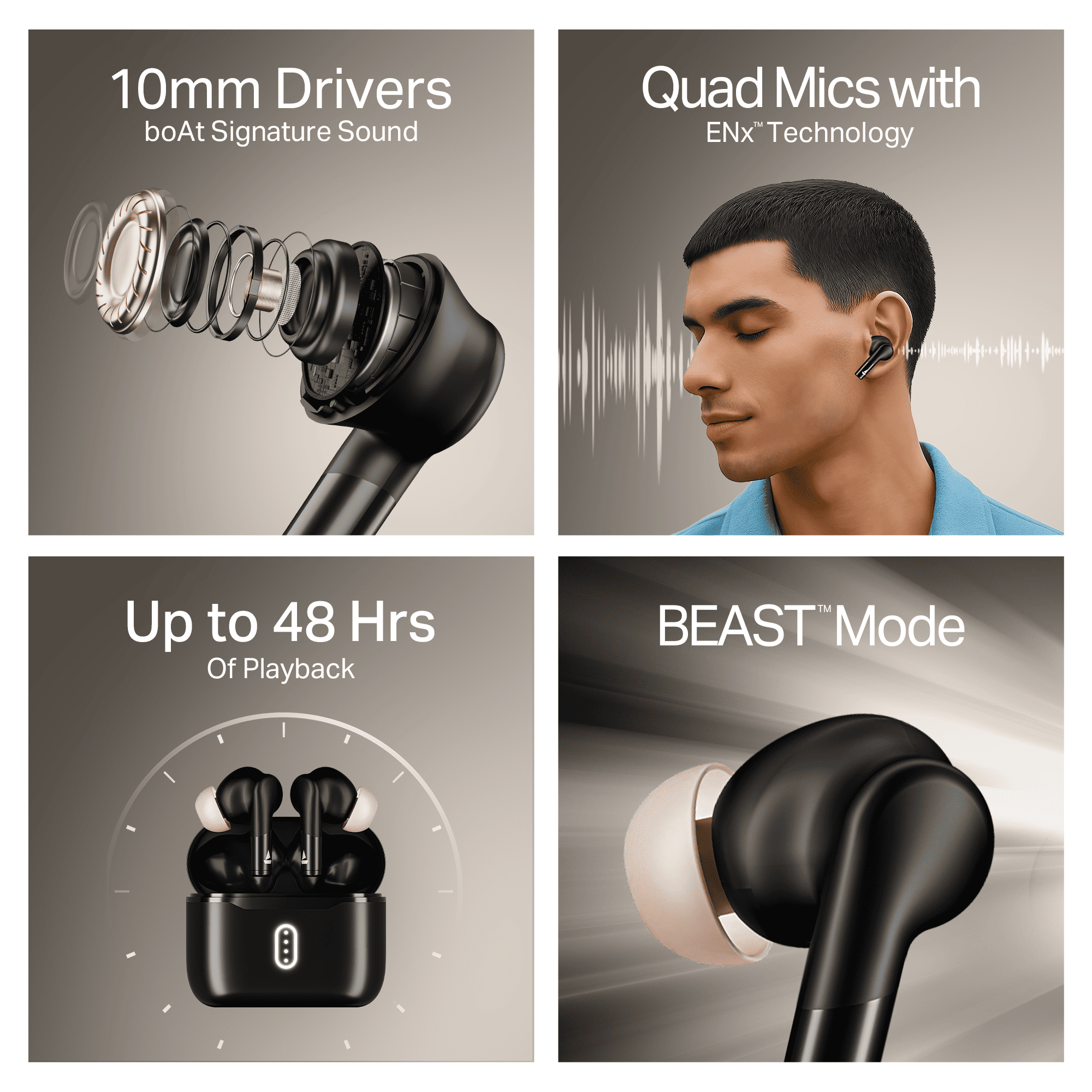 #Color_Active Black boAt Airdopes