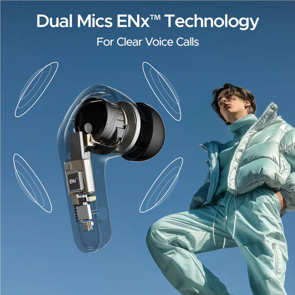 boAt Airdopes 311 Pro- 50HRS Battery- Fast Charge- Dual Mics ENx Tech- Transparent LID- Low Latency- IPX4- IWP Tech- v5.3 Bluetooth Earbuds- TWS Ear Buds Wireless Earphones with mic