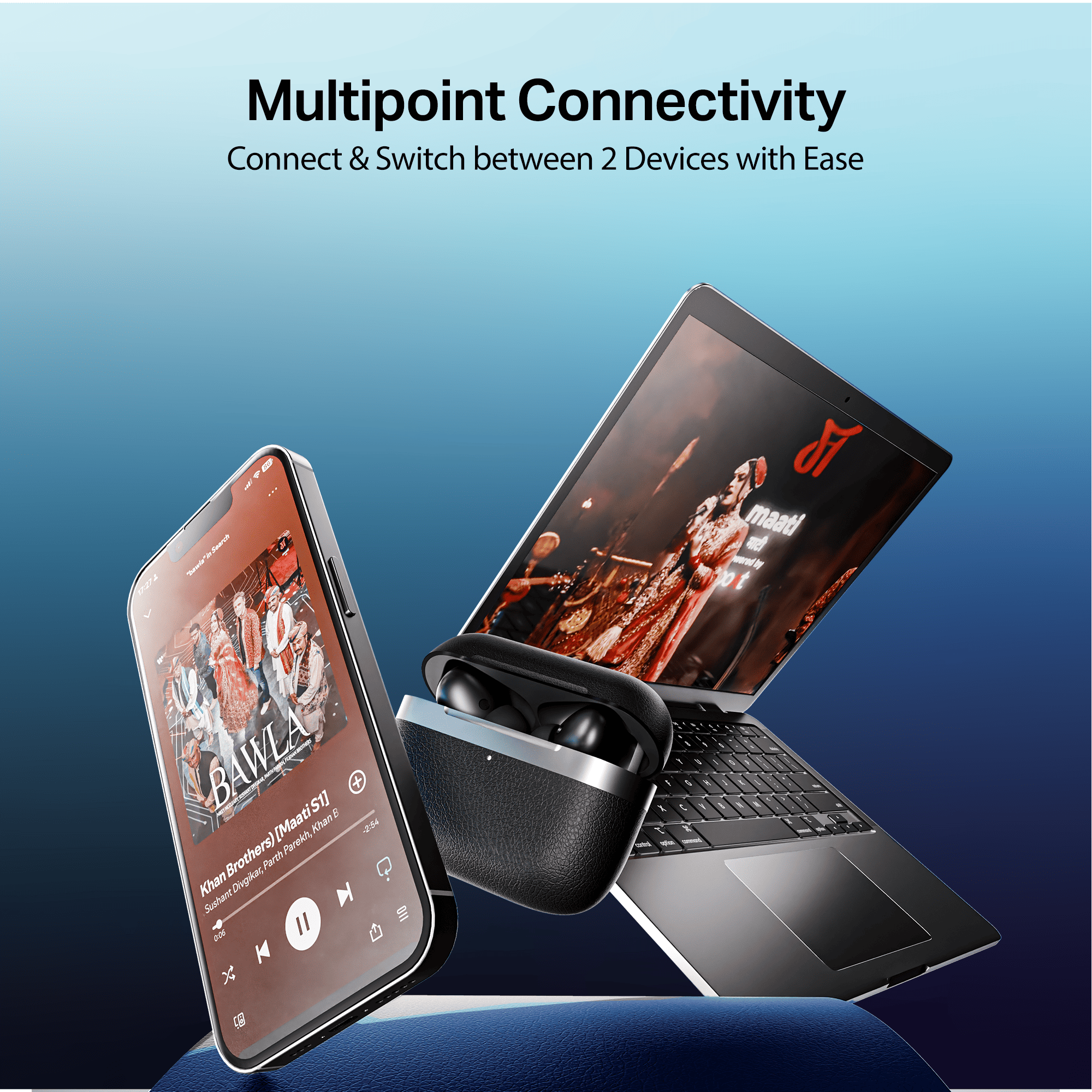 #Color_Carbon black boAt Airdopes