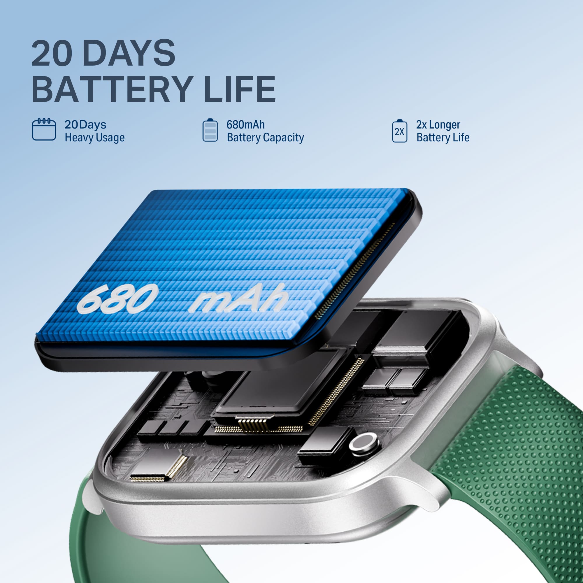 #Color_Deep Green boAt Storm Infinity Max Smartwatch