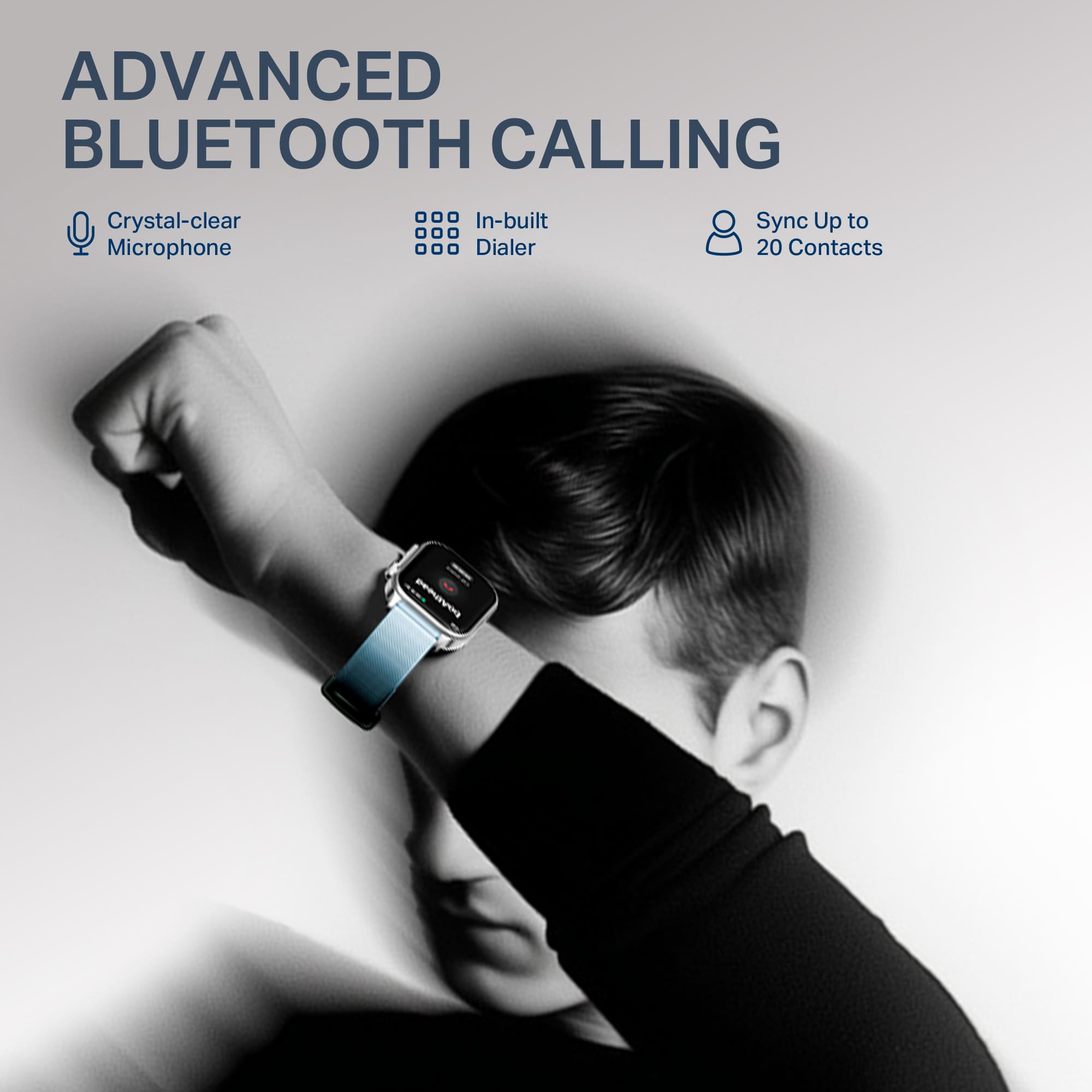 #Color_Sky Blue boAt Storm Infinity Max Smartwatch