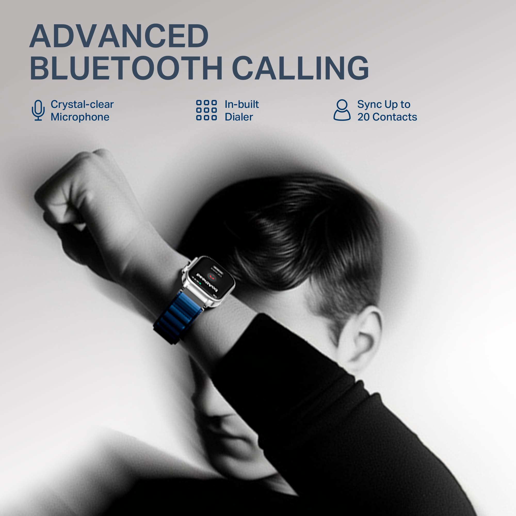 #Color_Sports Blue boAt Storm Infinity Max Smartwatch