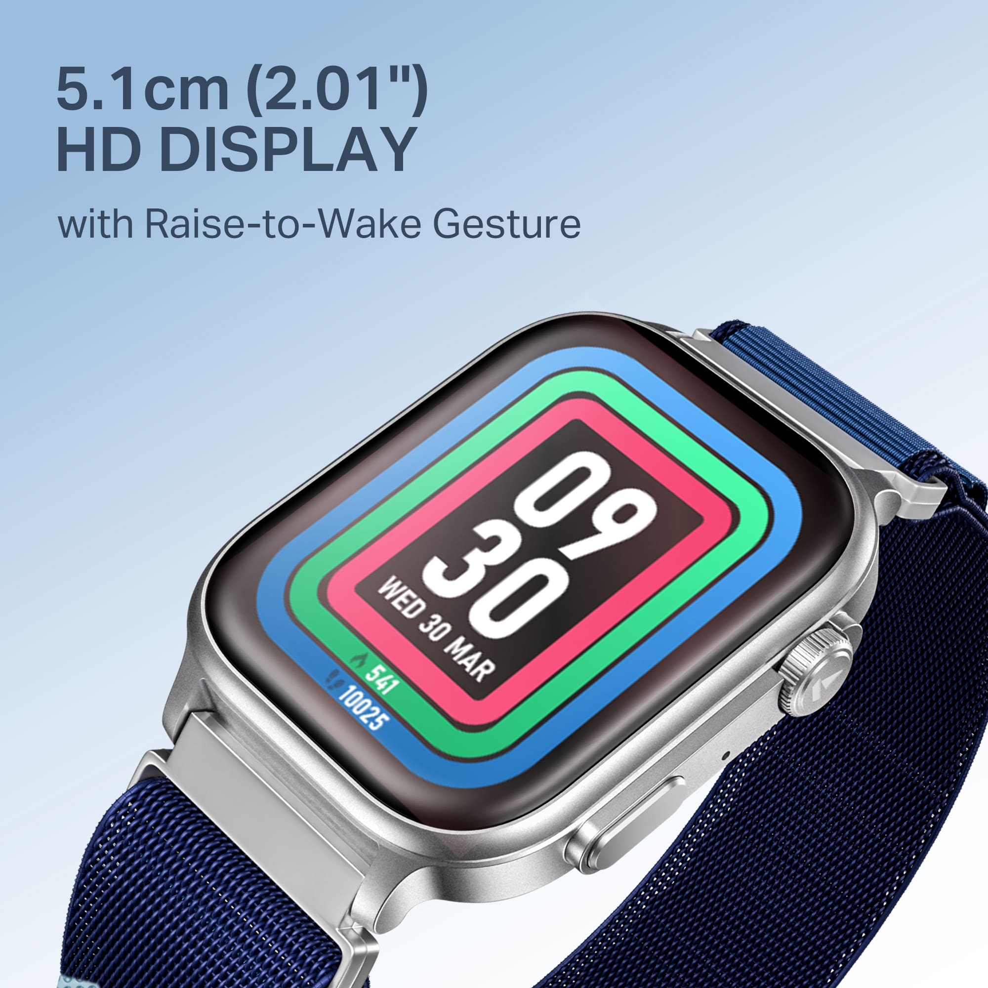 #Color_Sports Blue boAt Storm Infinity Max Smartwatch