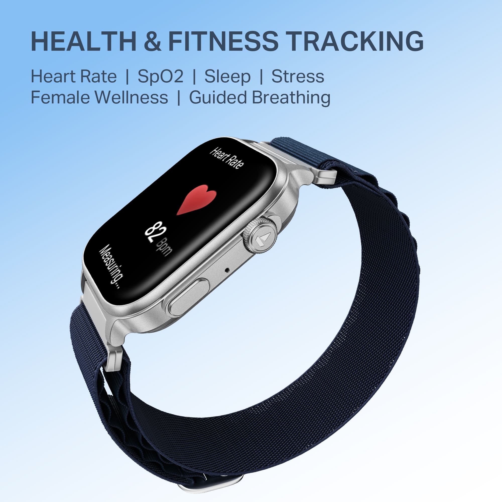 #Color_Sports Blue boAt Storm Infinity Max Smartwatch