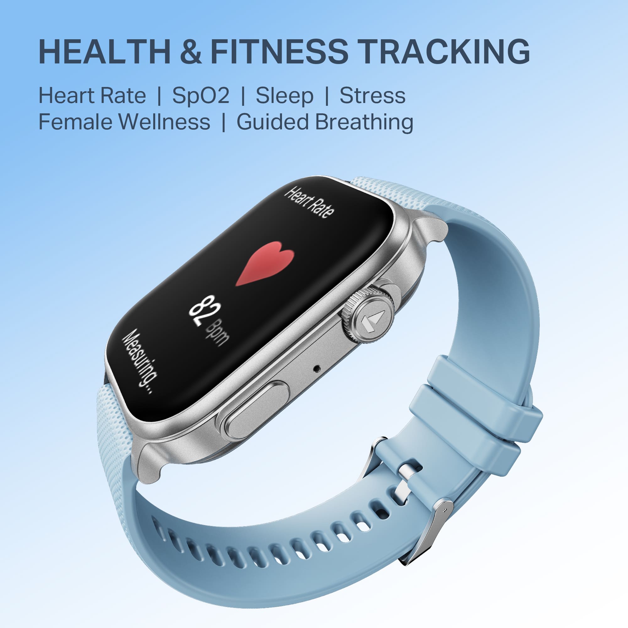 #Color_Sky Blue boAt Storm Infinity Max Smartwatch