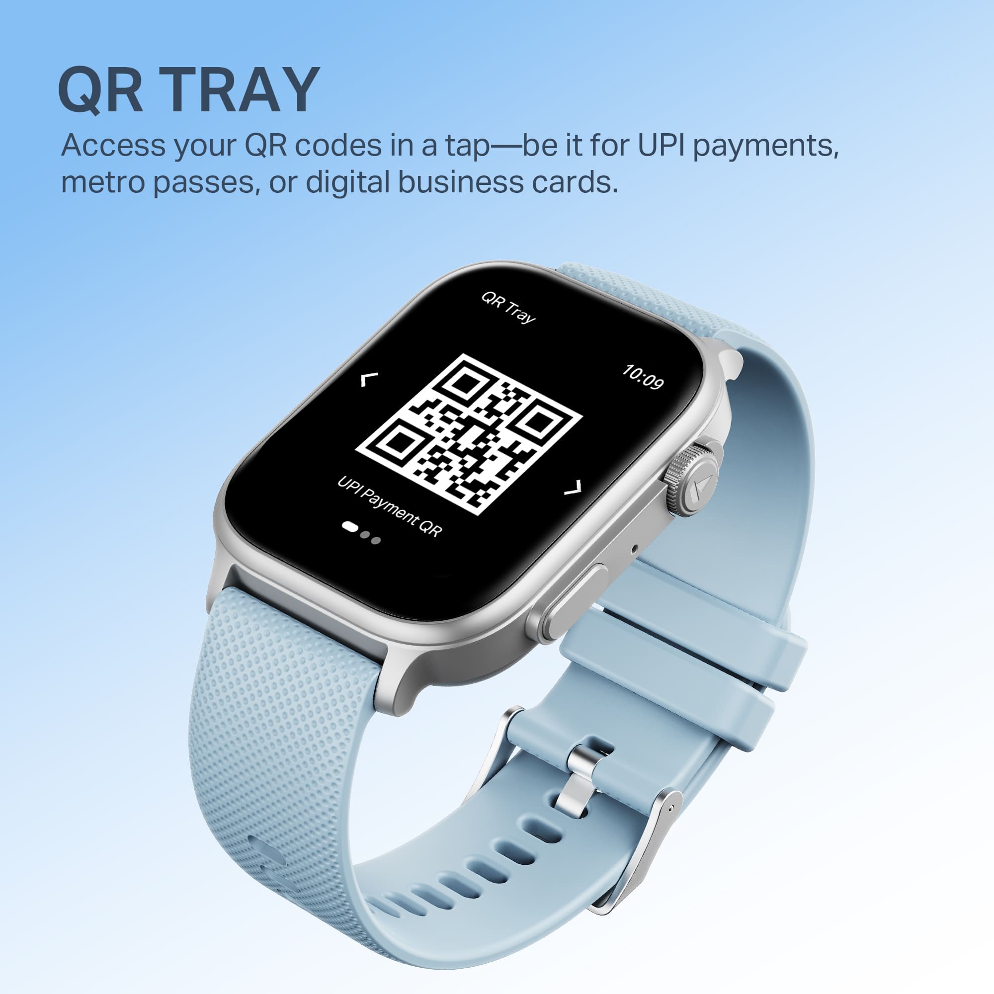 #Color_Sky Blue boAt Storm Infinity Max Smartwatch