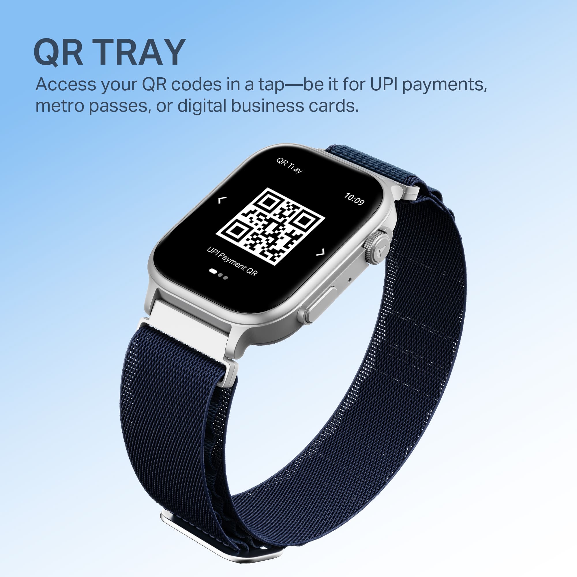 #Color_Sports Blue boAt Storm Infinity Max Smartwatch