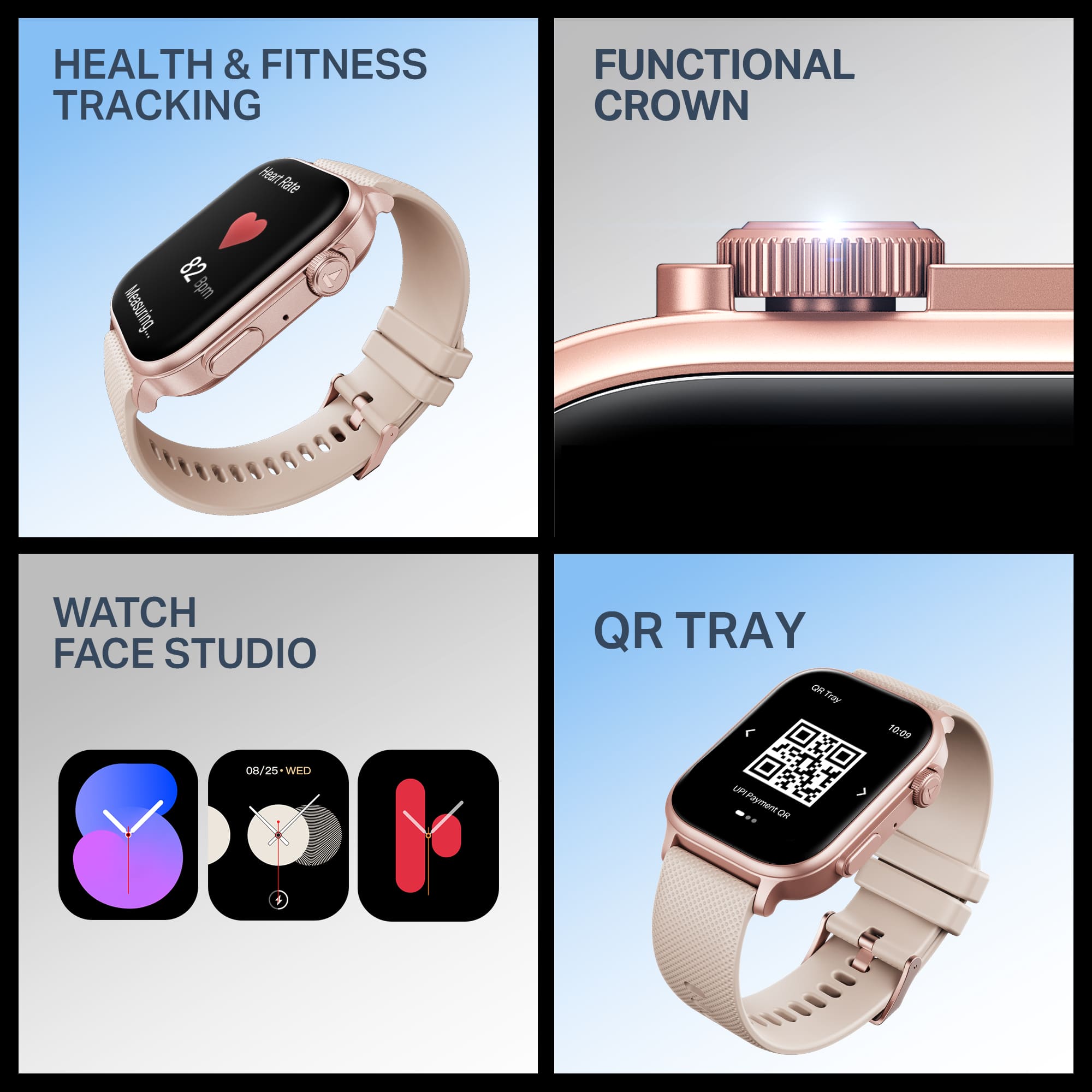 #Color_Cherry Blossom boAt Storm Infinity Max Smartwatch