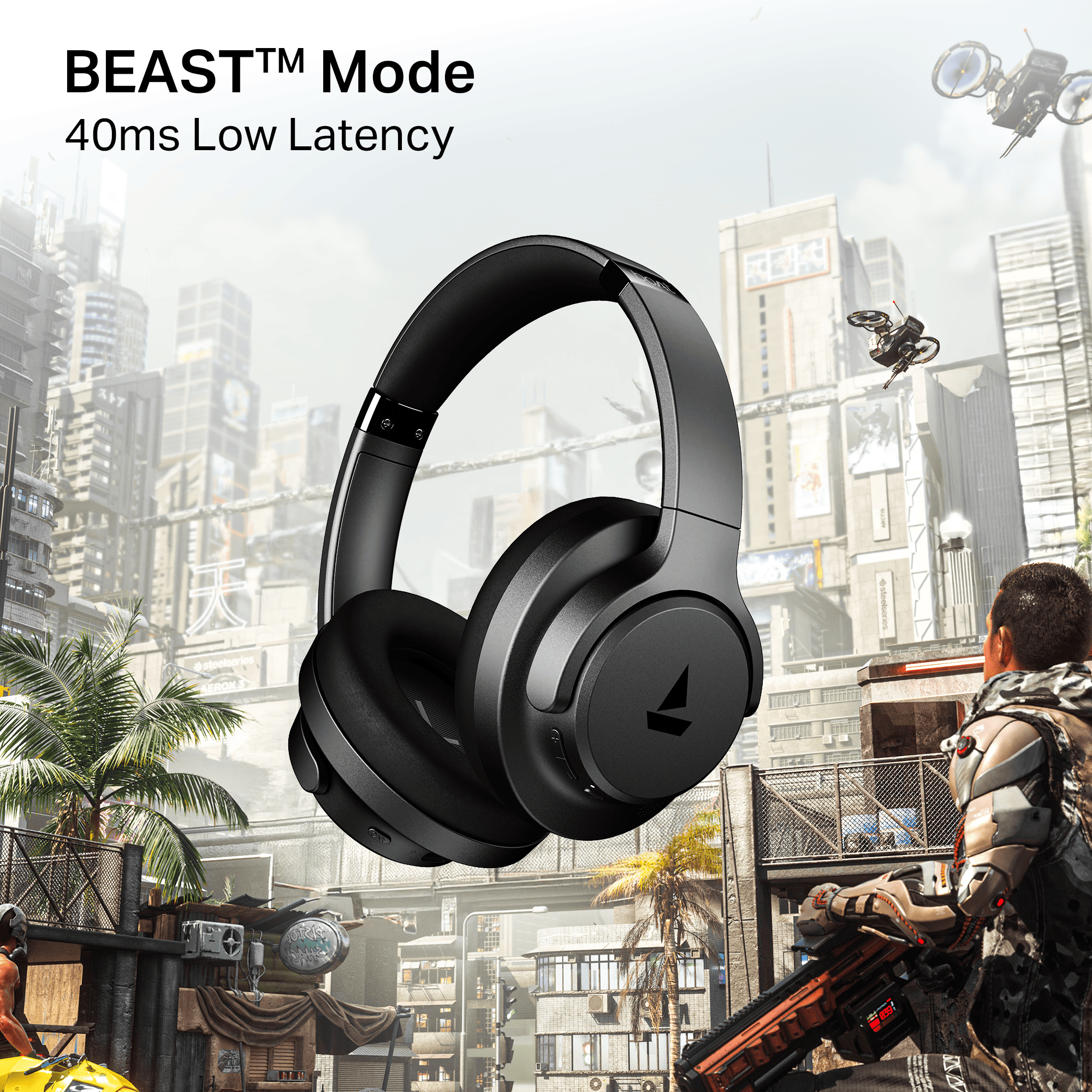 #Color_Cosmic black boAt Rockerz 512 ANC Headphones