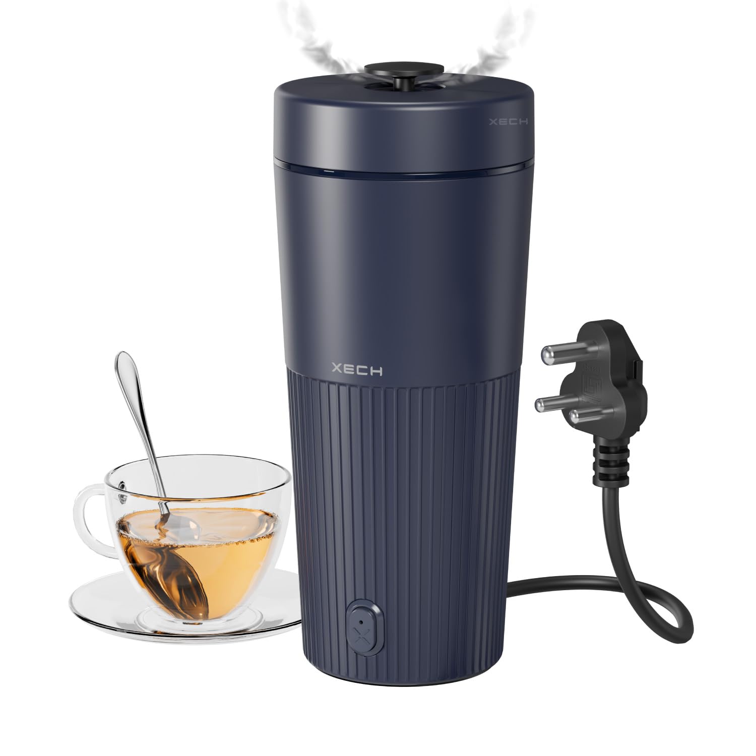 XECH Electric Kettle 700ml | Mini Travel Kettles with Rapid Boil, Cool-Touch ABS Body, 500W Tea Boiler, Coffee & Instant Meals | Compact Hot Water Kettle (Hydroboil PRO)