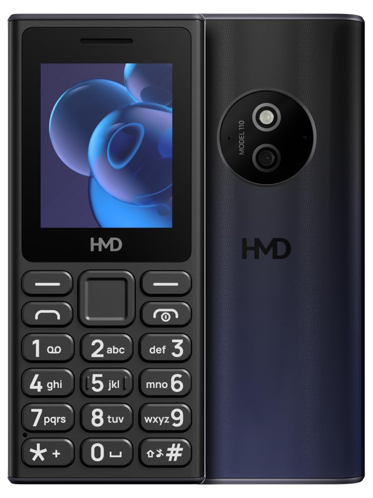 HMD 110 Keypad Phone with Built-in Scan & Pay UPI App, Rear Camera, Long-Lasting Battery, Wireless FM Radio
