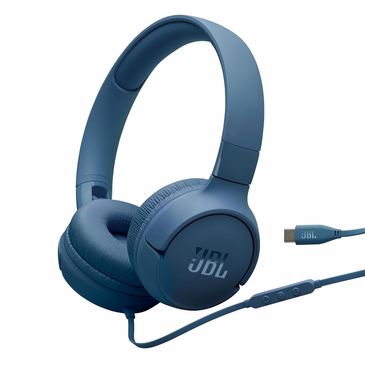 JBL Tune 520C On Ear Type C Wired Headphone, Pure Bass Sound,3-Button Remote with Microphone,Comfort Fit and Foldable Design