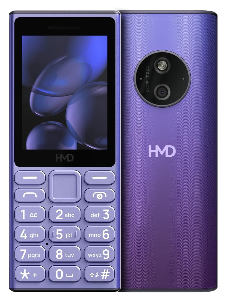 HMD 110 4G Keypad Phone with YouTube, Built-in Scan & Pay UPI App, Rear Camera, Long-Lasting Battery, Type - C, Wireless FM Radio