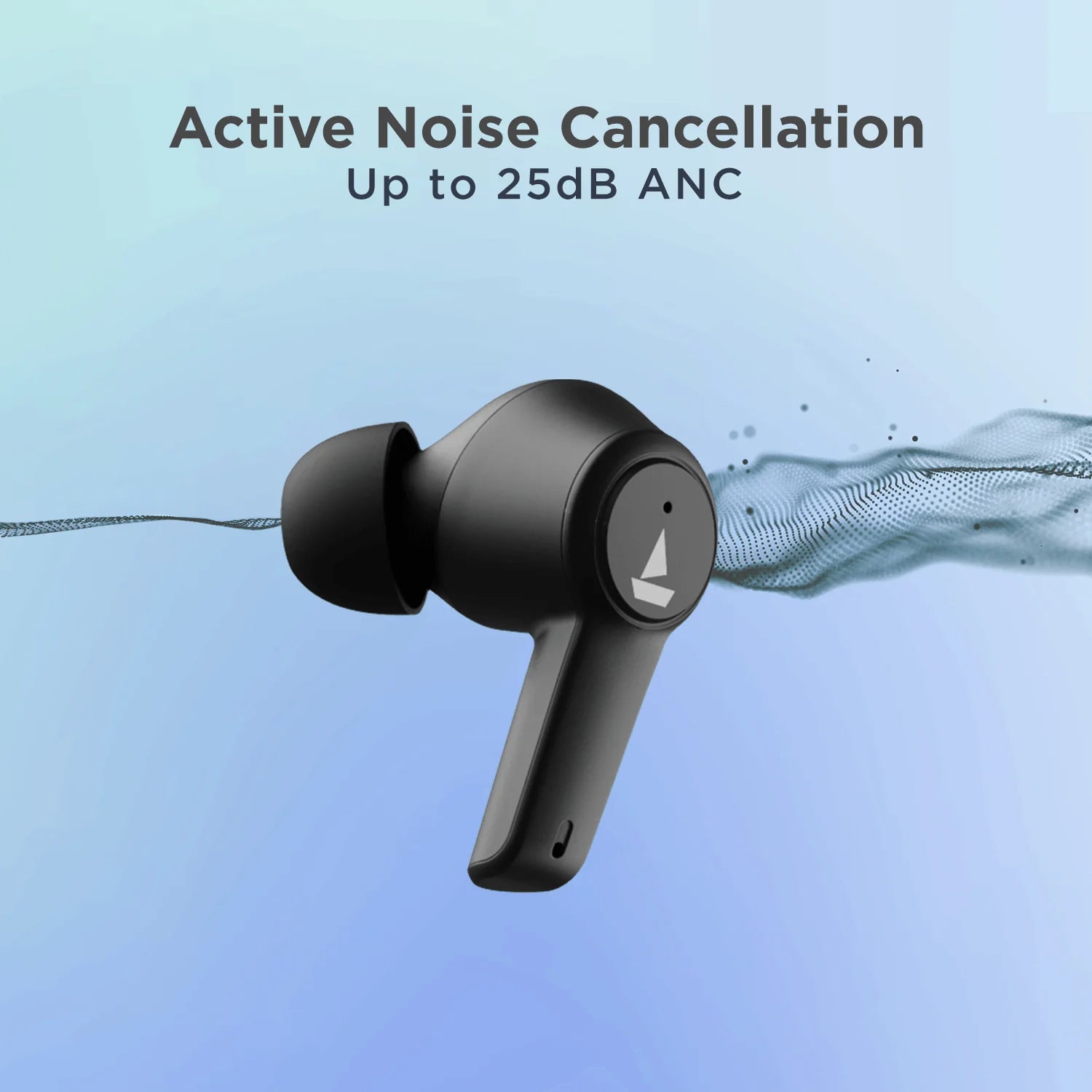 boAt Airdopes 411 ANC in Ear TWS Earbuds with Active Noise Cancellation, Upto 17.5 Hours Playback and ASAP Charge (Black Storm, True Wireless)