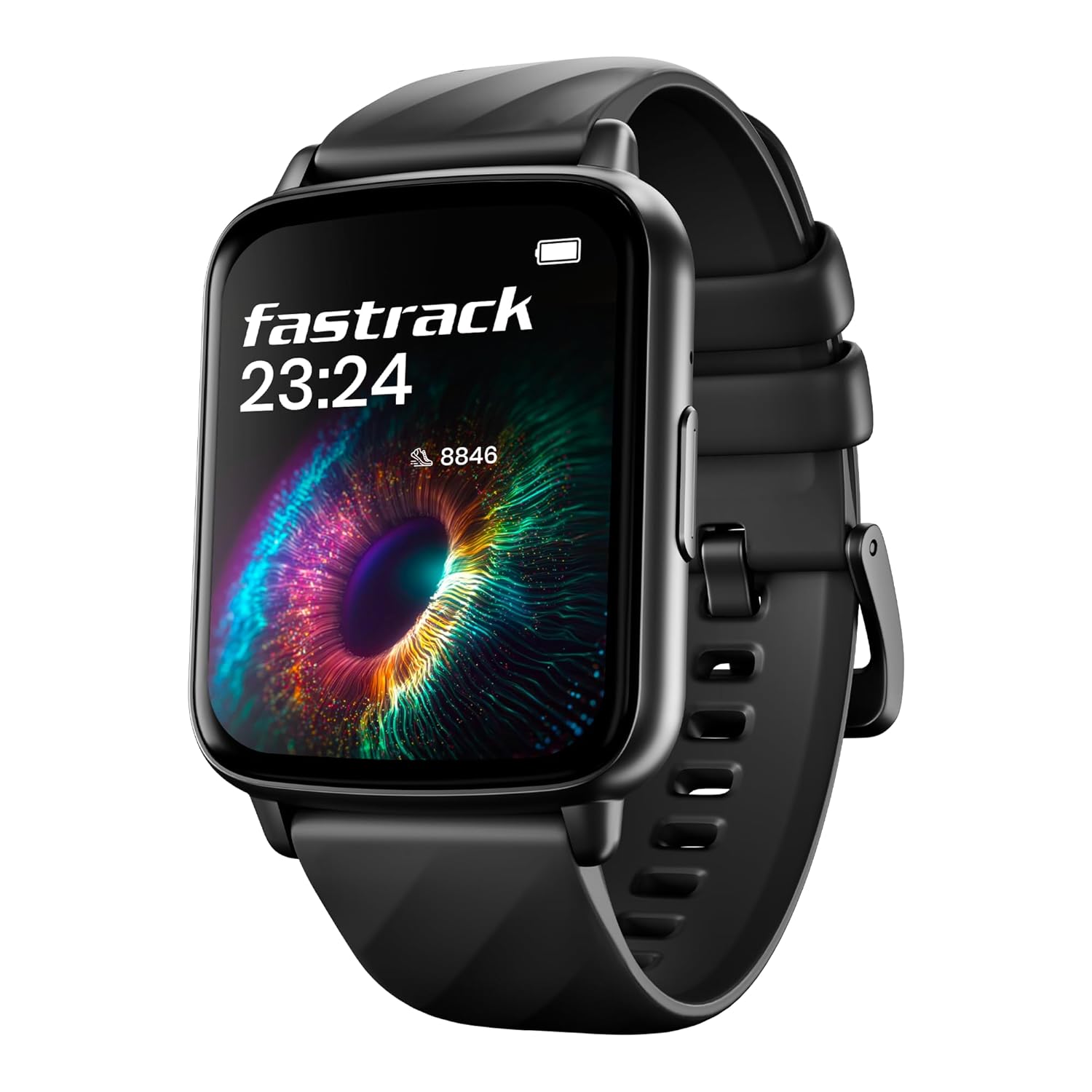 Fastrack Volt S1 Smart Watch for Man and Women Latest with 1.83" Display, Silicone Strap, BT Calling, 100+ Sports Modes, Heart Rate, SpO2, IP68, Ideal Smartwatch for Boys and Girls