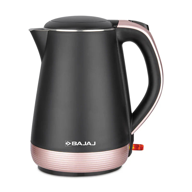 Bajaj KTP 1.7 Ltr Electric Kettle For Hot Water|1600W Double Walled Hot Water Kettle|360° Swivel Base With Cord Storage|On-Off Switch With Indicator|Dry Boil Protection|2 Year Warranty By Bajaj
