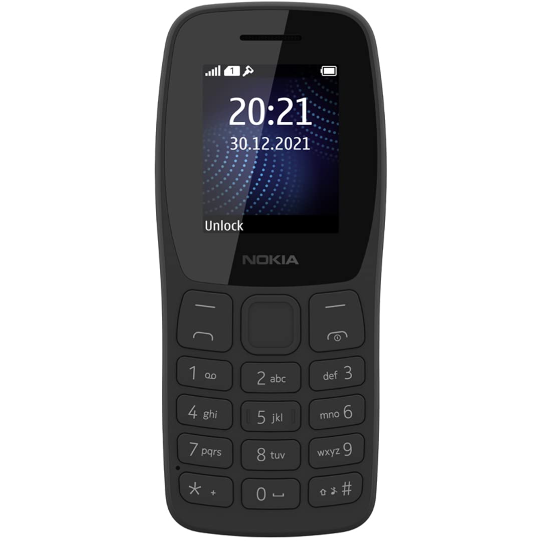 Nokia 105 Classic | Single SIM Keypad Phone with Built-in UPI Payments, Long-Lasting Battery, Wireless FM Radio | Without Charger
