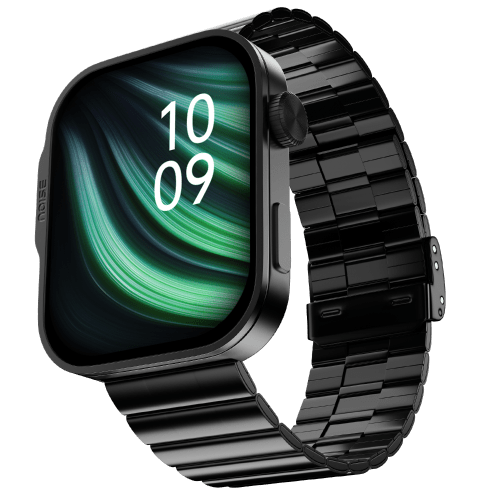 ColorFit Caliber 3 Plus Smartwatch, Bright and Brilliant 1.96 Amoled Display, Metal Strap ,Long-Lasting Battery