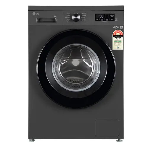 LG 8 Kg Fully Automatic Front Load Washing Machine with Full Touch Control | Pre Wash | Steam | 6 Motion DD | Tub Clean (FHB1208Z2M- Middle Black)