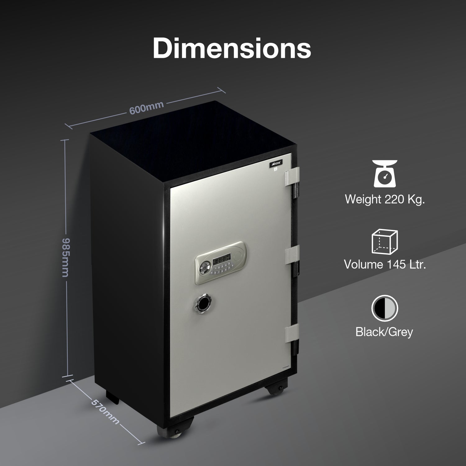 145 Liters Fire-resistant Safe Locker