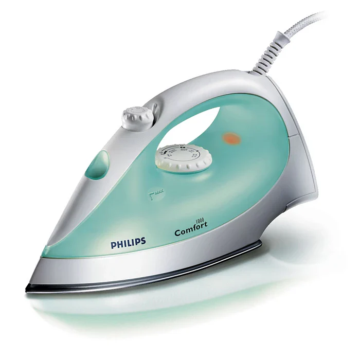 Philips GC1015 Steam Iron – 1200W Power- Non Stick Soleplate- Steam Spray Function- and Ergonomic Green Design