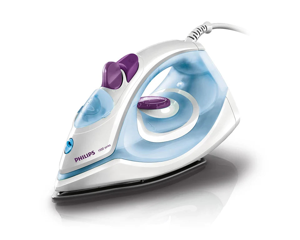 Philips Steam Iron GC1905/21 (World no. 1 Ironing Brand) – Black non stick soleplate- Powerful 17gm/min steam output & 1300 W Quick heat up