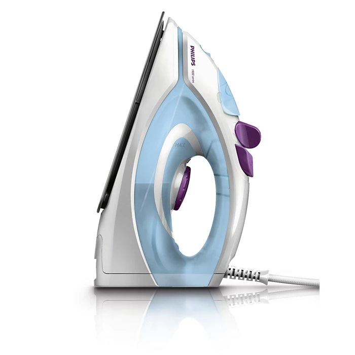 Philips Steam Iron GC1905/21 (World no. 1 Ironing Brand) – Black non stick soleplate- Powerful 17gm/min steam output & 1300 W Quick heat up