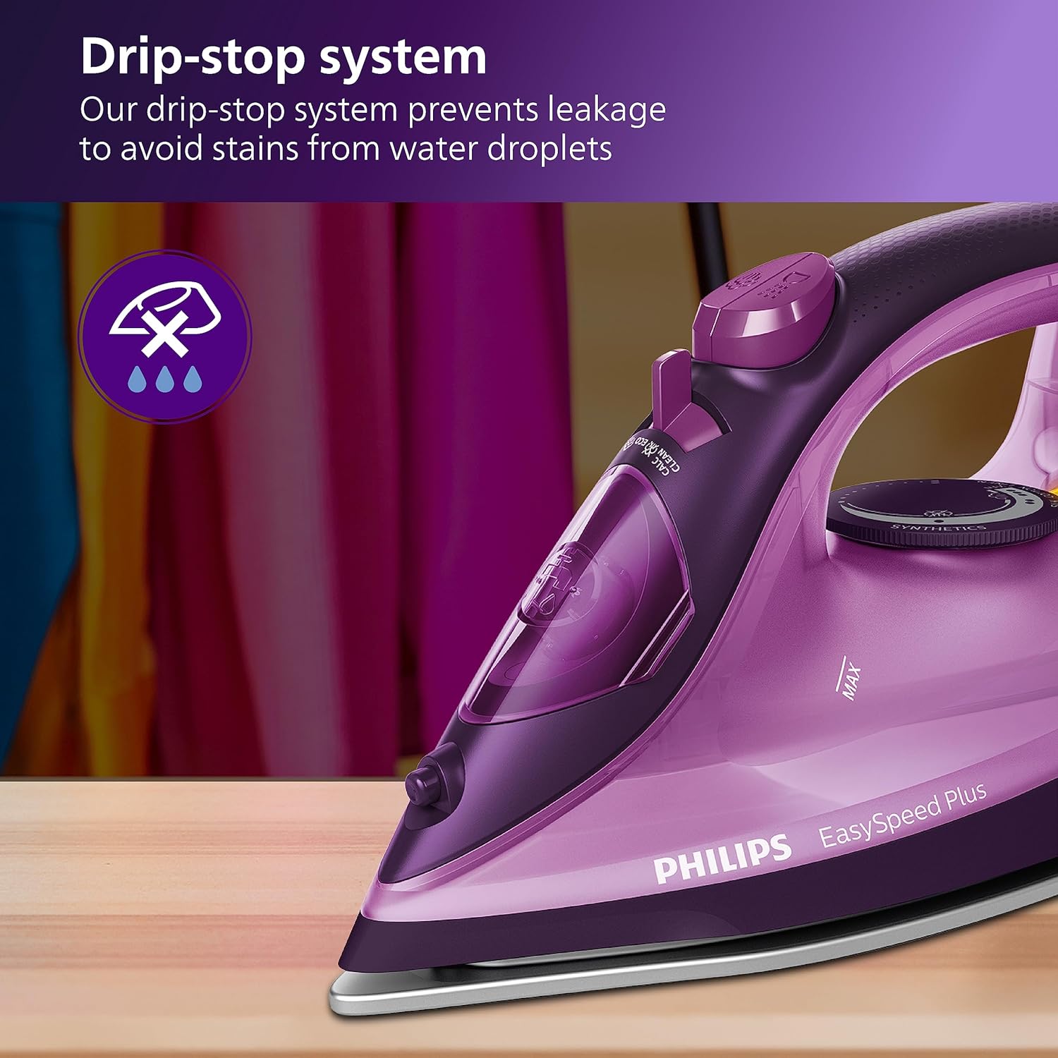 PHILIPS Easyspeed Plus Steam Iron Gc2147/30 2400 Watts- Quick Heat Up With Up To 30 G/Min Steam- 150G Steam Boost- Scratch Resistant Ceramic Soleplate- Vertical Steam- Drip Stop