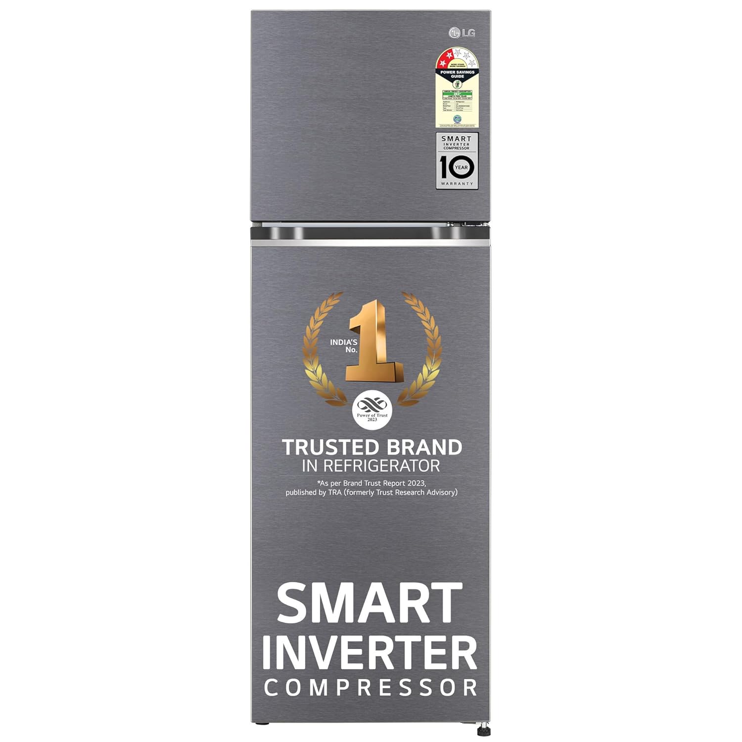 LG 343 L 2 Star Frost-Free Smart Inverter Double Door Refrigerator (GL-N382SDSY- Dazzle Steel- Express Freeze)