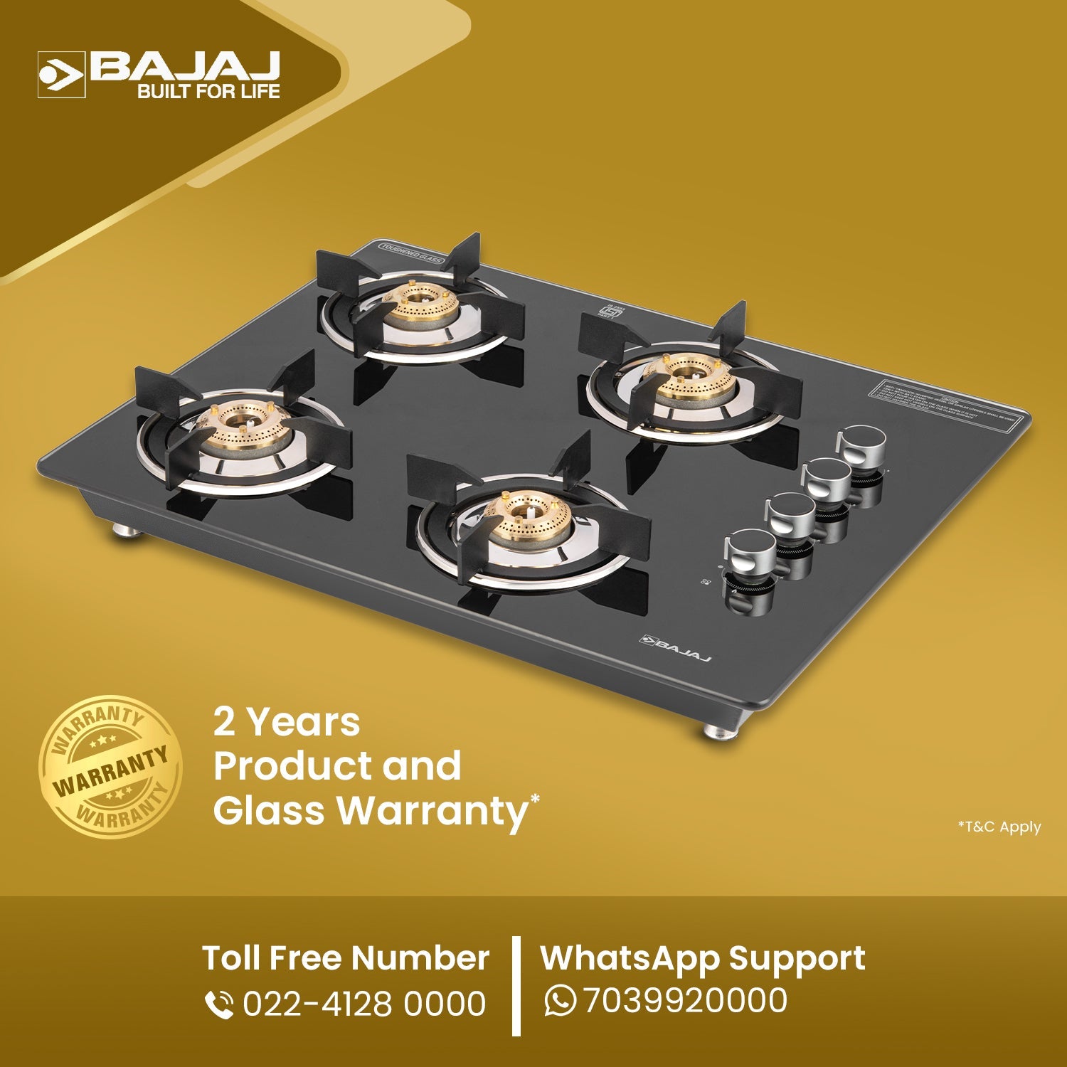 Bajaj 4BRGP8 Neo Gas Stove