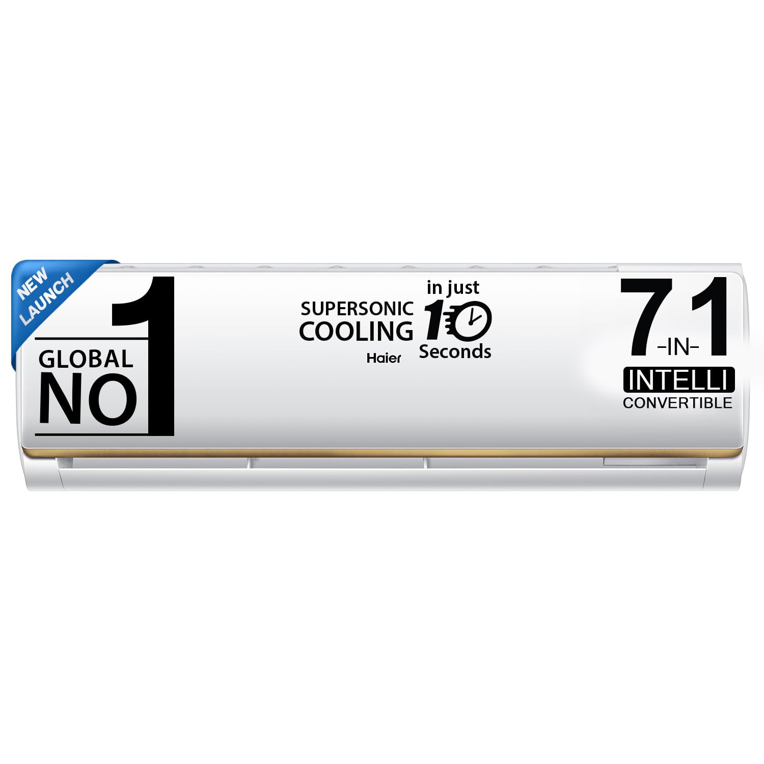 Haier 1.5 Ton 4 Star Triple Inverter Split AC (Copper, 7 in 1 Convertible, Anti Bacterial Filter, Cools at 60°C Temp, 20 Mtrs Air Throw - HSU18C-TQG4BN-INV,White)