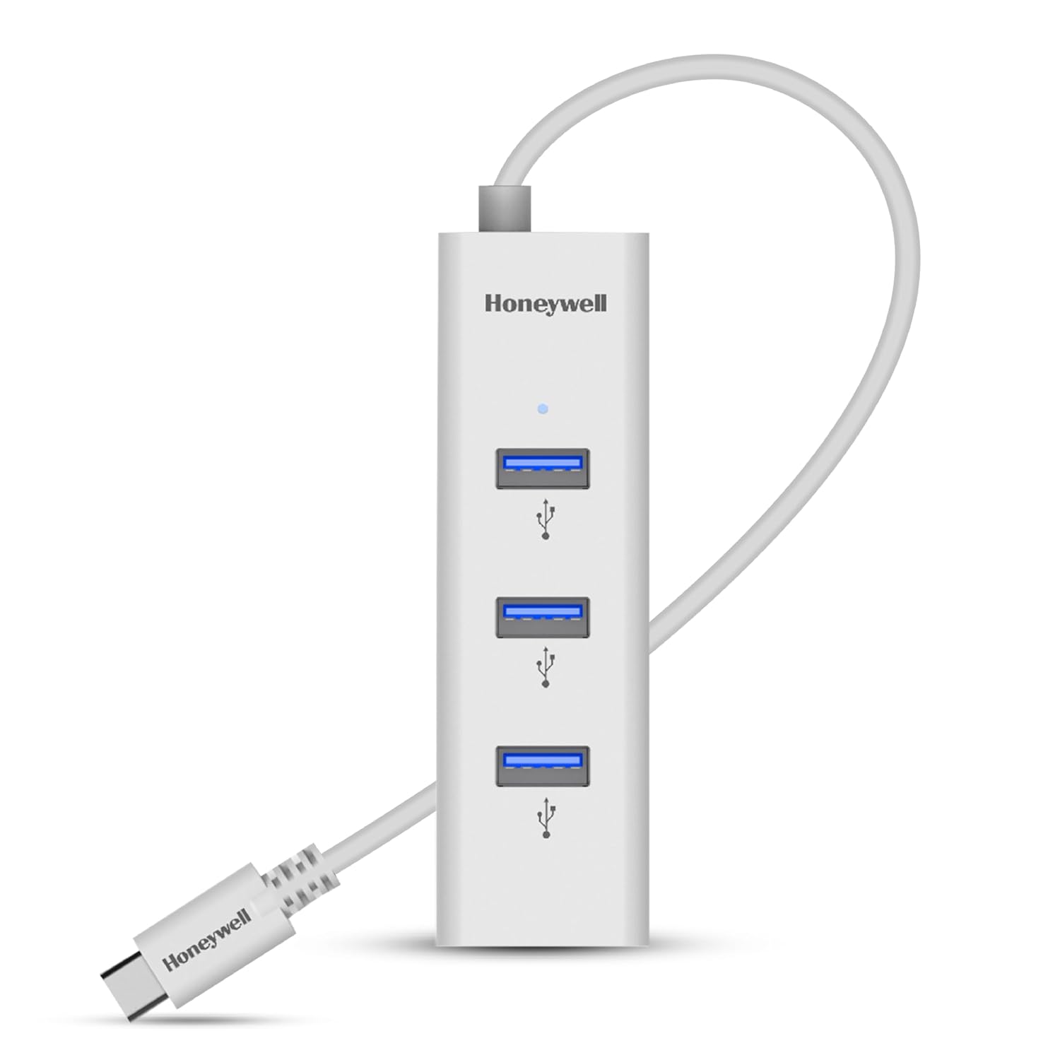 Honeywell Momentum Type C to 4xUSB 3.0 Hub, Super-Fast Transmission Speed 5GBPS, Max Current 900mA per Port, Universally Compatible with All Type C- MacBook, Laptop, PC, Printer, Mobiles, Keyboard