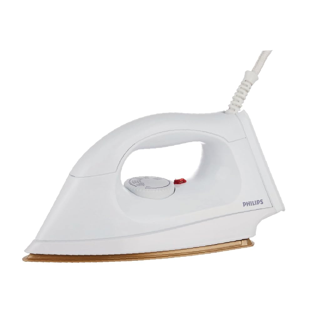 Philips HI114 Dry Iron – 1000W Powerful Heating- Non Stick Soleplate- Lightweight Design- and Ergonomic Handle