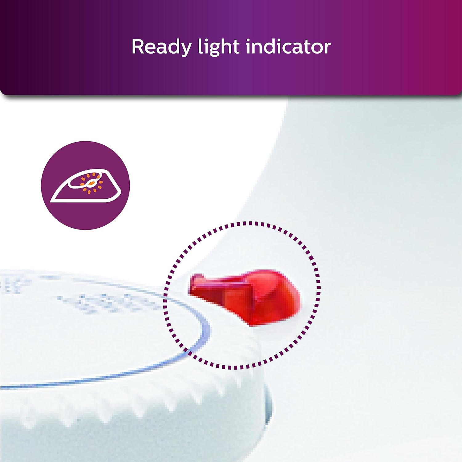Philips HI114 Dry Iron – 1000W Powerful Heating- Non Stick Soleplate- Lightweight Design- and Ergonomic Handle